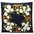 Chanel Coco Mark Camellia Silk Scarf Multiple colors Navy blue