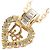 Christian Dior Halskette mit vergoldetem Herz-Logo Golden