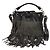 Autre Marque Saint Laurent Fringe Emmanuelle Bucket Studded Leather Small Noir