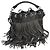 Autre Marque Saint Laurent Fringe Emmanuelle Bucket Studded Leather Small Noir - vue 2