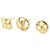 Pendientes de botón Louis Vuitton Crazy in Rock Gold Dorado - vista 2