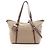 Saco Tote 2-Way Prada Logo Jacquard Marrom Bege