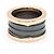 Bulgari Anello Bvlgari B.zero1 a 4 bande Nero D'oro - vista 2