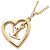 Collier My LV Heart Louis Vuitton Doré - vue 2