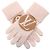 Louis Vuitton Maille LV Medallion Gloves Brown Pink