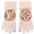 Louis Vuitton Maille LV Medallion Gloves Brown Pink - view 3