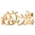 Anel de banda Louis Vuitton LV Script banhado a ouro Dourado