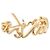 Anel de banda Louis Vuitton LV Script banhado a ouro Dourado - vista 2