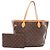 Bolso Tote Louis Vuitton Neverfull MM Monogram Castaño