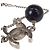 Chanel CC Kleeblatt Anhänger Kette aus Metall mit Emaille Silber - Ansicht 3