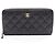 Portafoglio lungo Chanel Matelassé in pelle caviale nera Nero