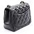 Chanel Mini Matelassé Shoulder Bag in Black Lambskin - view 2