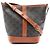 Céline Celine Small Bucket Triomphe Schultertasche Braun Schwarz