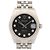 Rolex Datejust Damenarmbanduhr mit schwarzem Zifferblatt