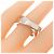 Anel Aliança Cartier Paris em Ouro Branco 18K Dourado - vista 5