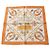 Hermès Foulard Hermes Petit Carré 40 Palonniers Bianco Multicolore Arancione