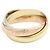 Anillo Cartier Trinity Plata Dorado