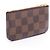Louis Vuitton Pochette Clé Damier Ebene Leather Coin Purse Castaño - vista 2