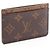 Louis Vuitton Porte Cartes Simple Monogram Reverse Business Card Holder Castaño - vista 2