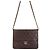 Chanel Vintage Clutch mit Kette aus gestepptem Leder Small Braun