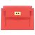 Hermès Hermes Kelly Pocket Kompaktes Portemonnaie Rot