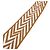 Hermès Hermes Sangle Zigzag 077729CC Strap Marrone Bianco D'oro - vista 2