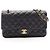 Timeless Chanel Matelassé Double Flap Shoulder Bag Black