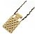 Pendentif chaîne longue en métal Chanel CC en forme de flacon de parfum avec cuir, cristaux et fausses perles Doré - vue 4