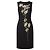 Schwarzes Carolina Herrera Kleid mit Blumenprint