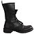 Stivaletti stringati in pelle nera Louis Vuitton Nero