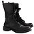 Stivaletti stringati in pelle nera Louis Vuitton Nero - vista 3