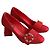 Dolce & Gabbana Red Cloth Heels - view 3