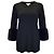 Michael Kors Collection Black Mink Kaschmir-Pullover mit Bündchen Schwarz