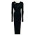 Vestido midi de punto acanalado de manga larga Altuzarra Black Negro