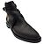 Burberry Botines planos de piel y estampado Check Black / Archive Beige Negro