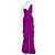 Vera Wang One-Shoulder Drapiertes Chiffon-Abendkleid Lila