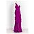 Vera Wang One-Shoulder Drapiertes Chiffon-Abendkleid Lila - Ansicht 2