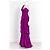 Vera Wang One-Shoulder Drapiertes Chiffon-Abendkleid Lila - Ansicht 3