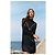 Maje schwarzes verziertes Slip-Kleid mit Mock-Neck-Top - Ansicht 5
