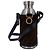 Fendi Portabotellas de lona Monogram marrón con frasco de acero inoxidable Castaño