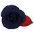 Chanel Spilla Camelia Vintage in Tessuto Blu Navy e Rosso