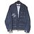 Kenzo Kimono Denim bestickte Jeansjacke Blau