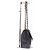 Chanel Schwarze Handtasche aus Leder und Stoff - Ansicht 5
