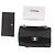 Chanel Schwarze Handtasche aus Leder und Stoff - Ansicht 9