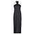 Vestido largo de seda negro High MAGALA