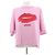 Isabel Marant Top rose à imprimé bouche Pink