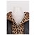 Autre Marque Abrigo largo negro V.DENOYELLE con cuello de piel de leopardo - vista 3