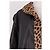 Autre Marque Abrigo largo negro V.DENOYELLE con cuello de piel de leopardo - vista 4