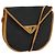 Autre Marque SAINT LAURENT Bolsa de ombro em couro preto e dourado