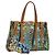 PRADA Tote Bag Vinyl Leather Clear Multicolor Silver BR2515